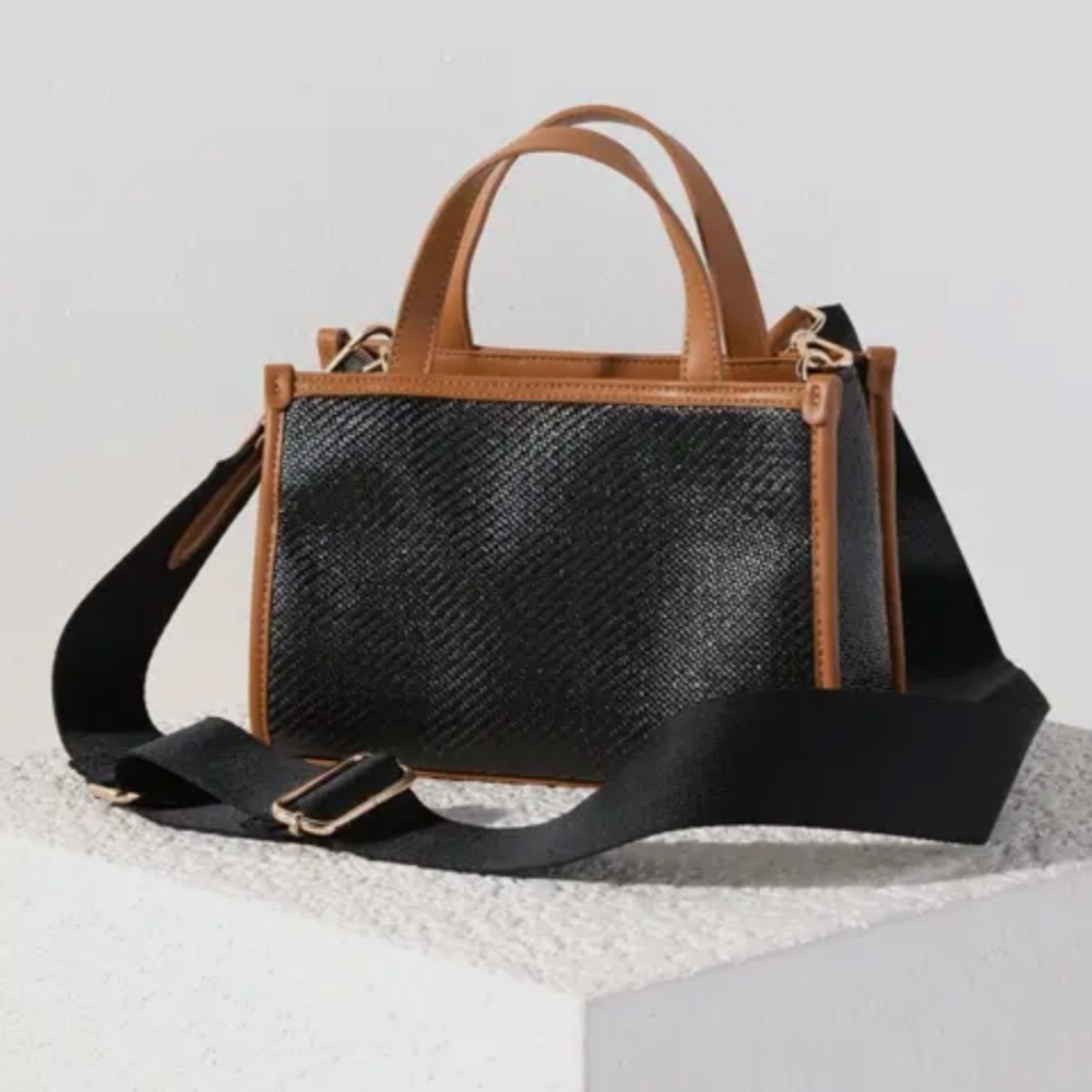 Piper Cross Body Bag-Black and Brown